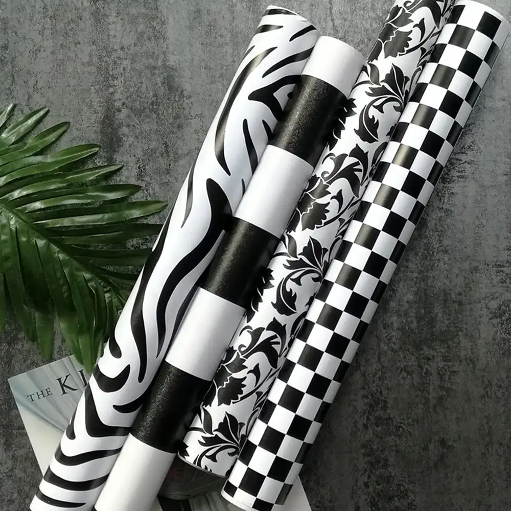Self Adhesive Black And White Square Wallpaper Roll Refurbished Self Adhesive Black And White Square Wallpaper Roll Refurbished