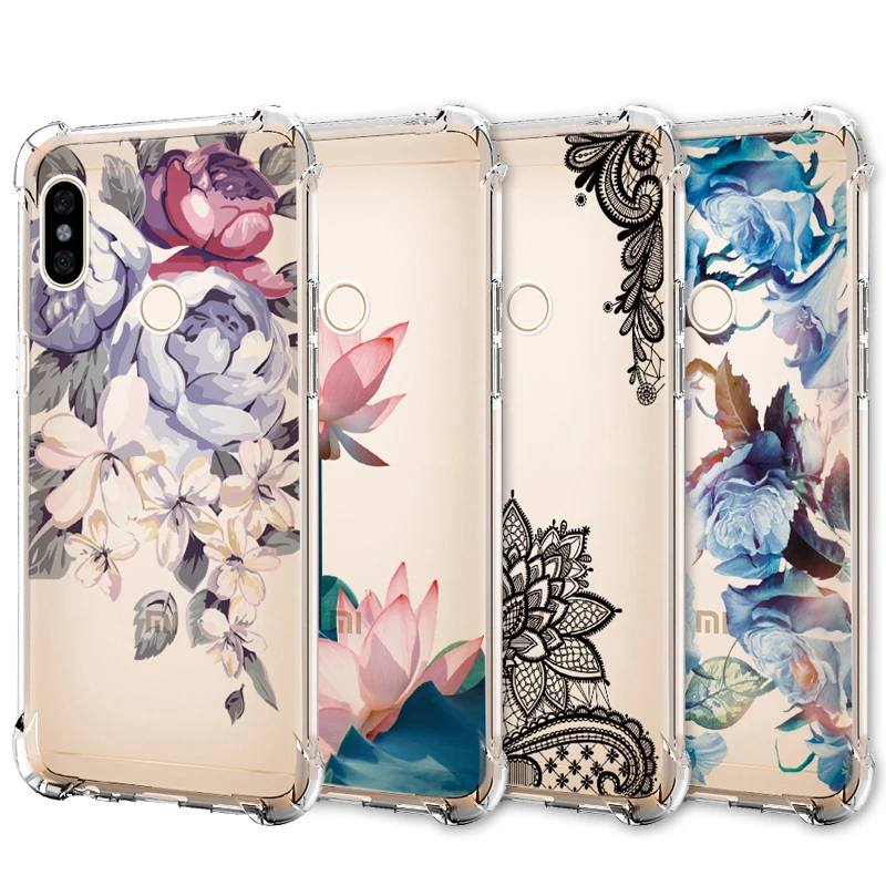 

Soft TPU Shockproof Airbag Back Cover For Xiaomi Redmi Mi Note 4X 4 Global 5 Plus 6A 7 6 Pro 8 9 SE A2 Lite Play 6X Case Fundas