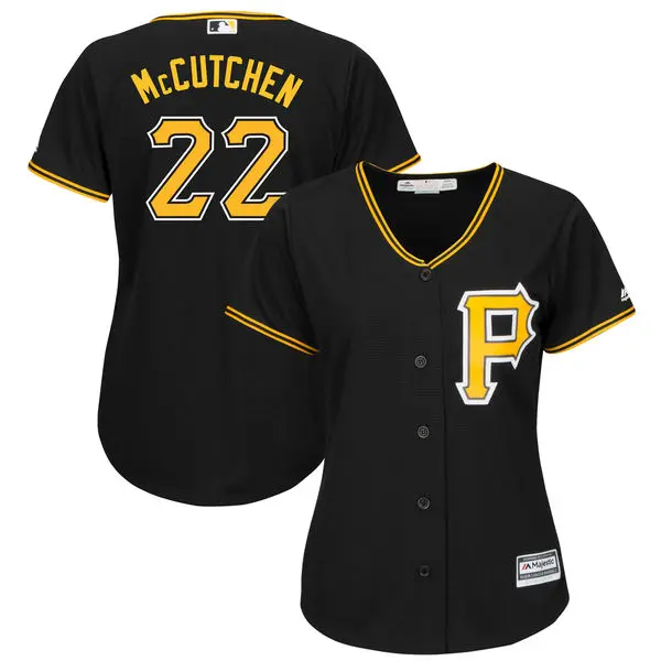 MLB Для женщин Питтсбург Андрей McCutchen альтернативный Черный цвет Большие размеры