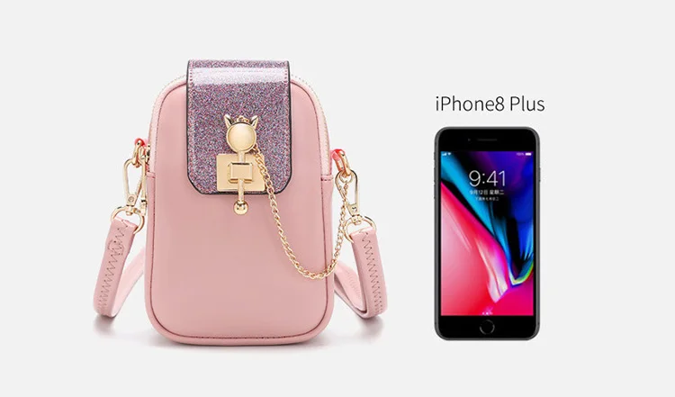 Модный кошелек для женщин, мини сумки на плечо, цепь, сумка для мобильного телефона, женская маленькая сумка-мессенджер, карманный дизайнерский женский клатч
