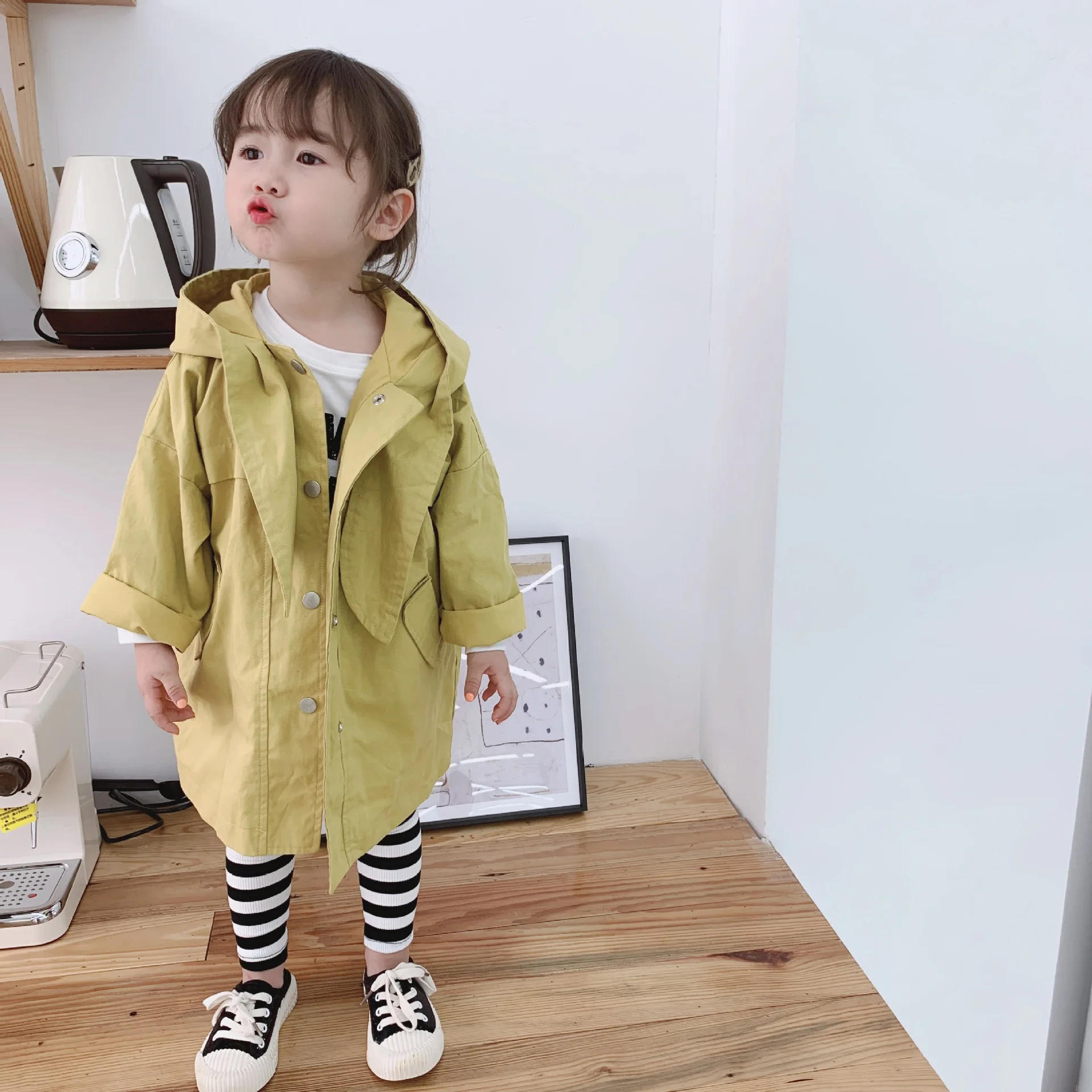 

2019 new Kids Girl Trench Coat children's clothing for boys and girls casual windbreaker jacket loose coat