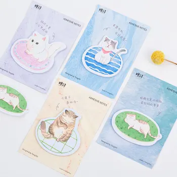 

1 pcs Cute Lazy cat memo pad paper post notes sticky notes notepad kawaii stationery papeleria school supplies kids gifts