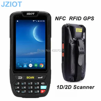 

Rugged Android Handheld PDA 1D Barcode Scanner with NFC RFID 13.56mhz Long Reading Distance