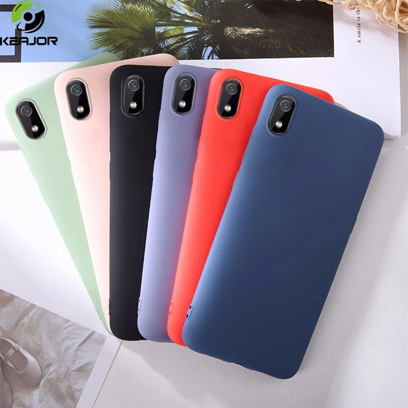 

Liquid Silicone Case For Xiaomi Redmi 7A Case Luxury Soft Rubber Back Cover 360 Full Protection Skin Case For Redmi 7A 7 A Coque