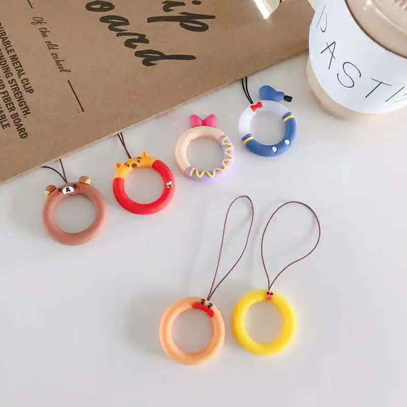 

Universal Silicone Lanyard For Keys Phones Strap for iPhone X 7 Plus 8 6S Keycord Lanyards Finger Rings Mobile Phone Accessories