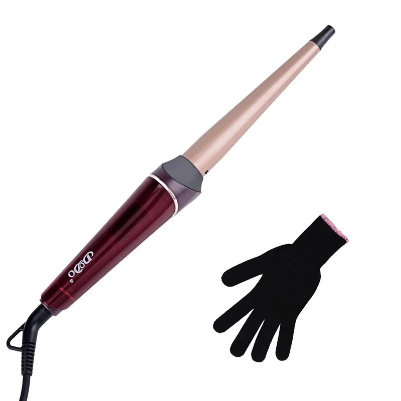 

CkeyiN 13-25mm Pro LCD Conical Curling Iron Ceramic Electric Hair Curler Deep Wave Curling Wand Hair Waver Curling Wand S46