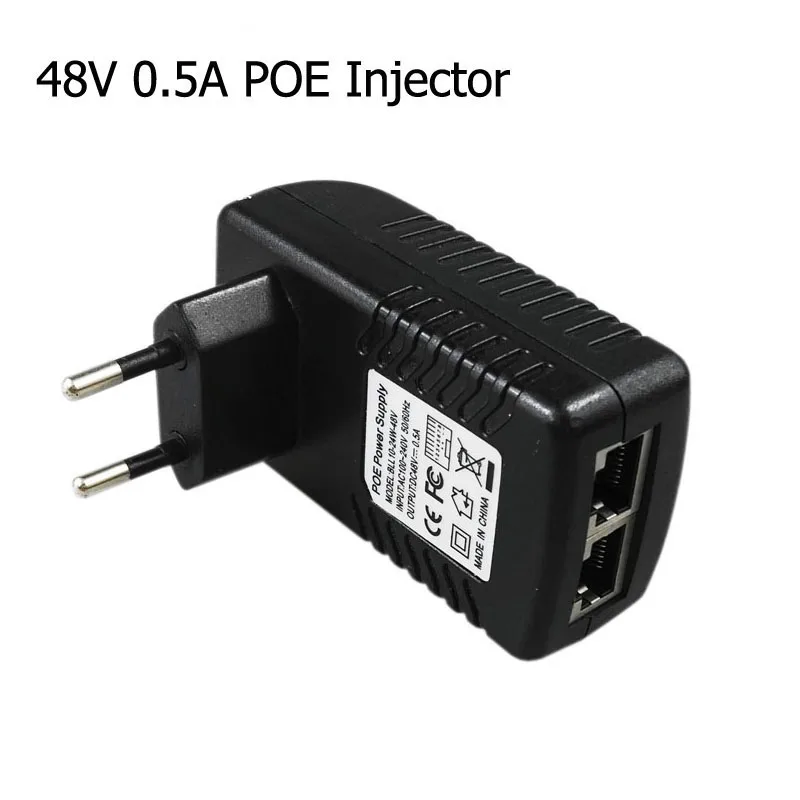 

Surveillance CCTV Security 48V 0.5A 24W POE Wall Plug POE Injector Ethernet Adapter IP Camera Phone PoE Power Supply US EU Plug