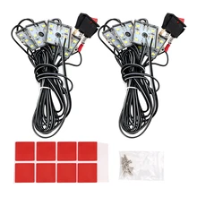 2×24 LEDs Bright White Car Reading Light Auto Roof Light Kit for RV Van Boat Trailer Decorative Lamp SMD5730 DC12V Car Styling