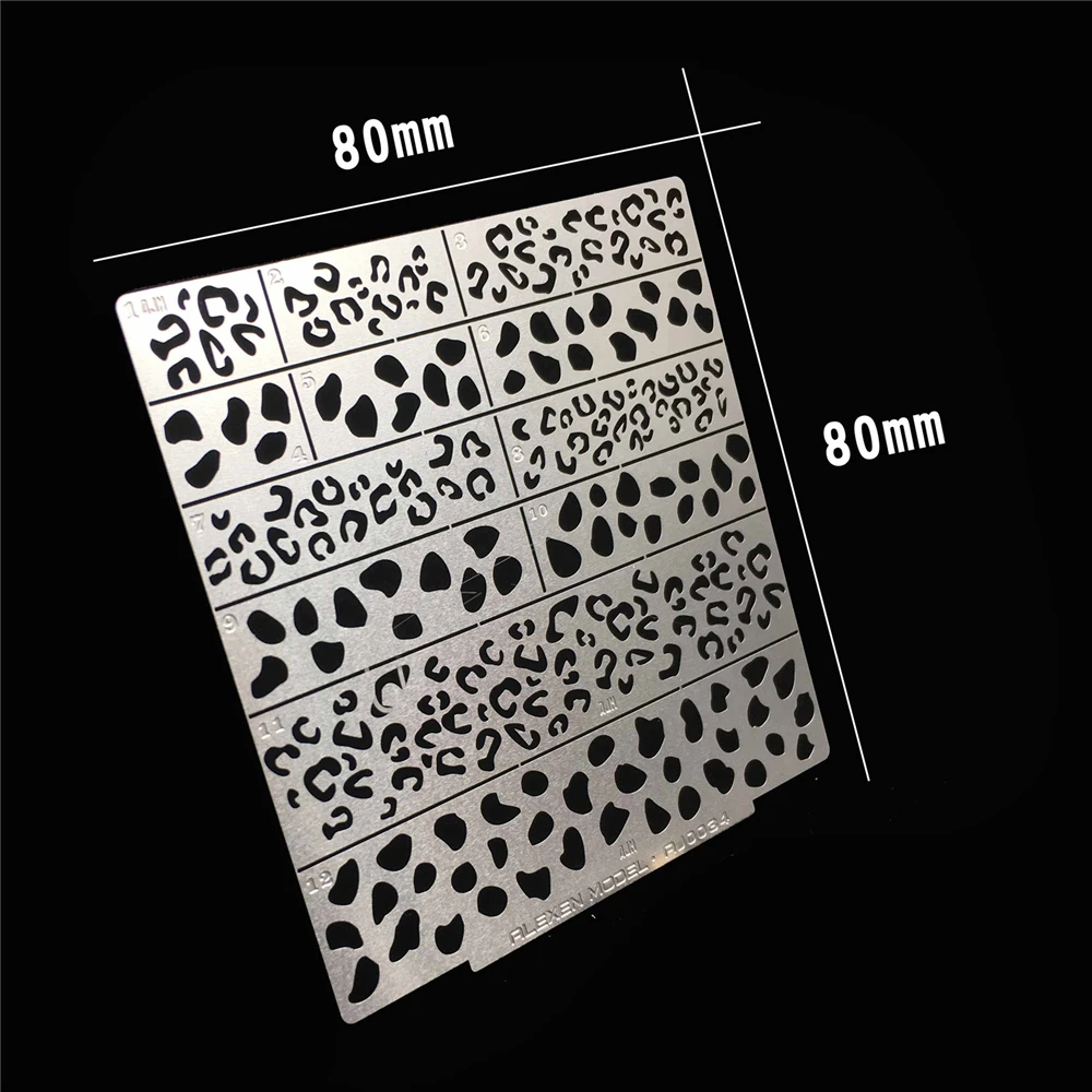 

Leopard Camouflage Stenciling Template Leakage Spray Plate Tools for Gundam 1/35 1/100 Military Model AJ0034 Spray Plate Tool