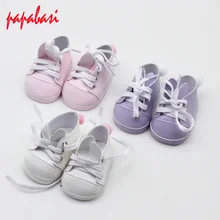 Fashion card shoes for 45cm American Girl and 43cm Zapf Baby Born Doll Mini pu
