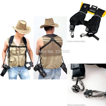 

Digital SLR Camera Quick Rapid Double Dual Shoulder Sling Belt Carry Speed Strap for Nikon D7000/D5000/D3100 for Canon 60D 350D