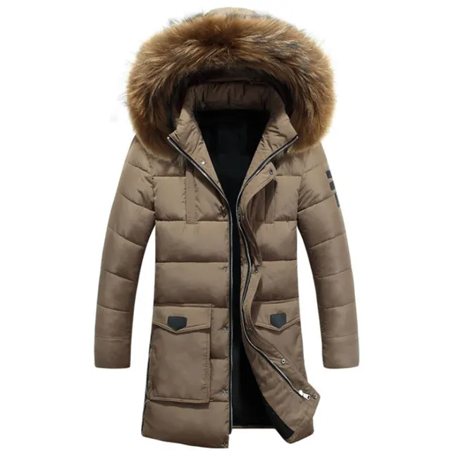 Winter Snow Coats 2017 Brand Men's Down Long Hooded Thick Warm Casual