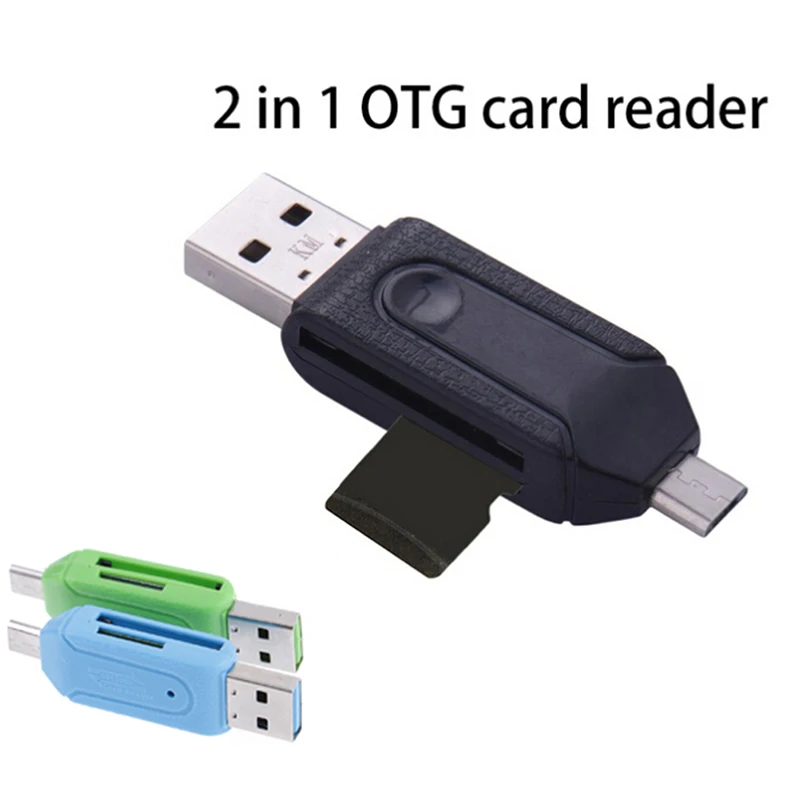 1 шт. 2 в USB OTG кардридер Универсальный Micro TF/SD телефонный удлинитель переходник