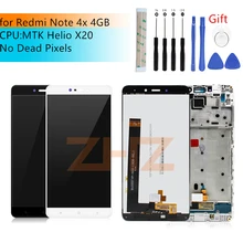 Для Xiaomi Redmi Note 4X MTK helios 4GB ЖК-дисплей кодирующий преобразователь сенсорного экрана в сборе с рамкой Note4X Pro копье запасные части