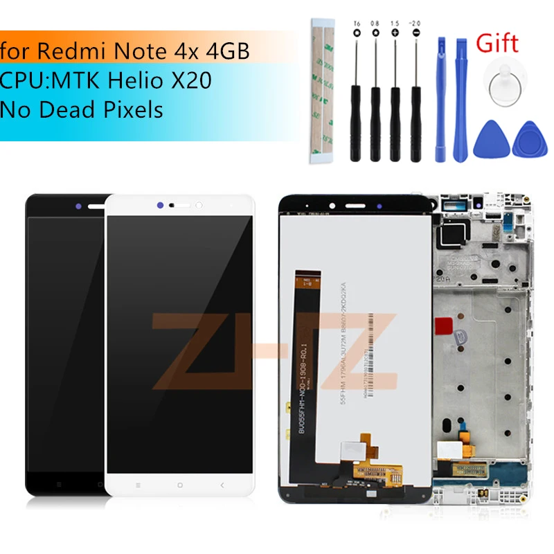 Продажа Для Xiaomi Redmi Note 4X MTK helios 4GB ЖК дисплей кодирующий преобразователь сенсорного экрана в сборе с рамкой Note4X Pro копье запасные части