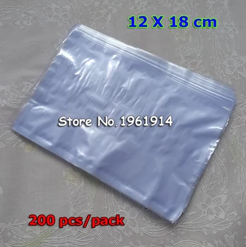 

200Pcs 4.7*7Inch ( 12*18cm ) Soft Transparent Blow Molding PVC Heat Shrinkable Bags Film Wrap Cosmetic Packaging Wrap Materials