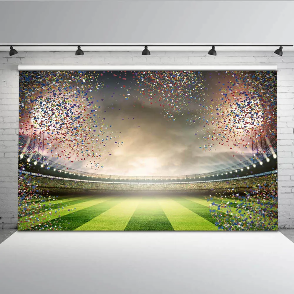 

Mehofoto Soccer Field Backdrop for Photography World Football Match Stadium Photo Background Studio Customize MW-125