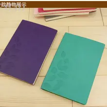 Бизнес-Ноутбук Кожи Офис Школьные Принадлежности Компании творческий листьев Дневник Записная Книжка A5 Связующего Планировщик