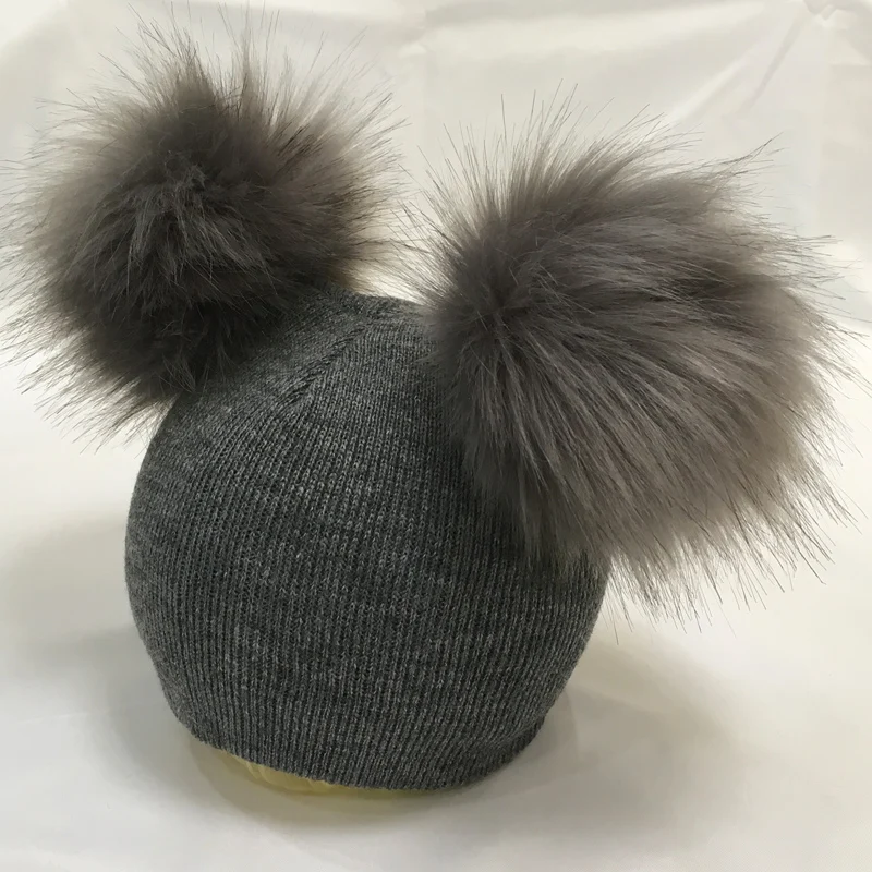 Детская шапка с помпоном, зимние теплые шапки, вязаная шапочка мех, Pom Gorro bebe, для мальчиков и девочек, детская фотография, реквизит, шапка, 1 шт