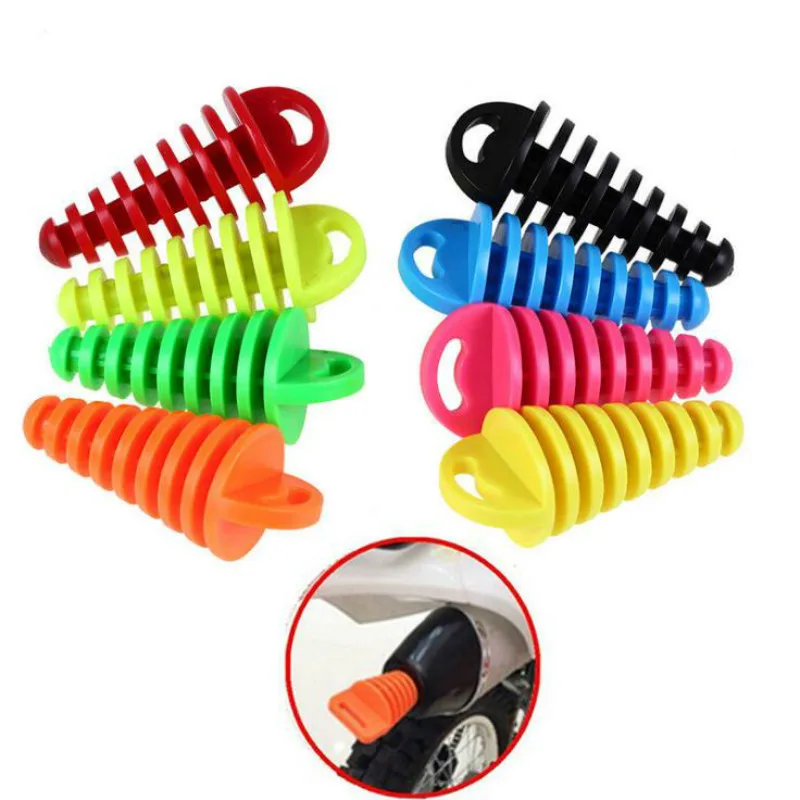 

1pcs Motorcycle Exhaust Pipe Motocross Tailpipe PVC Air-bleeder Plug Exhaust Silencer Muffler Wash Plug Pipe Protector