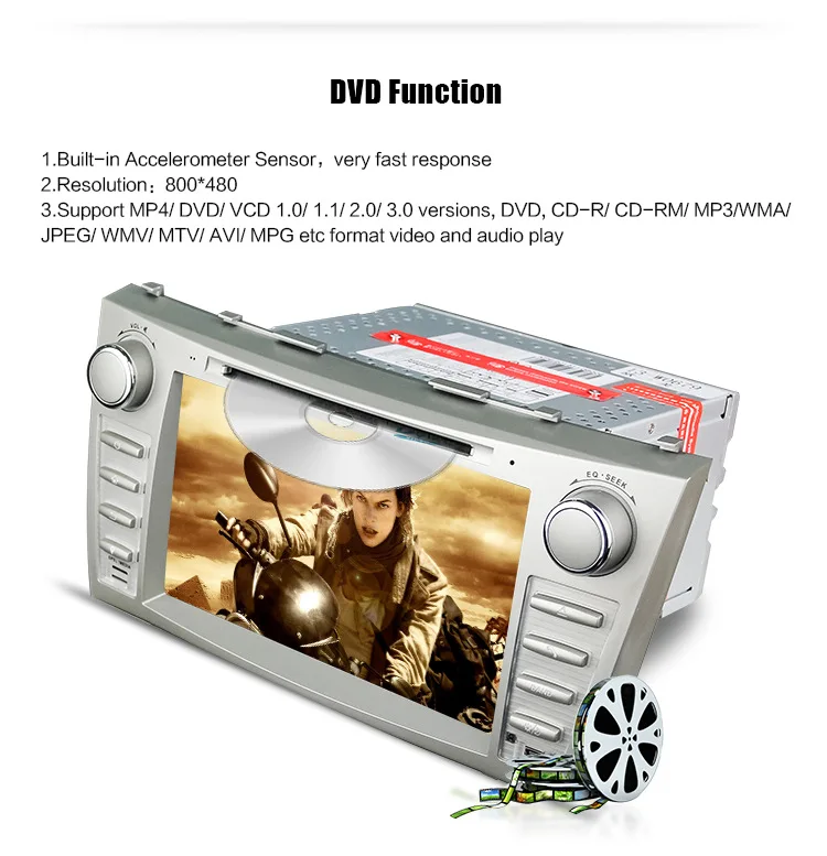 Clearance Eunavi 8 inch Car DVD Player GPS Navigation For Toyota Camry 2007 2008 2009 2010 2011 BT Steering wheel control 13