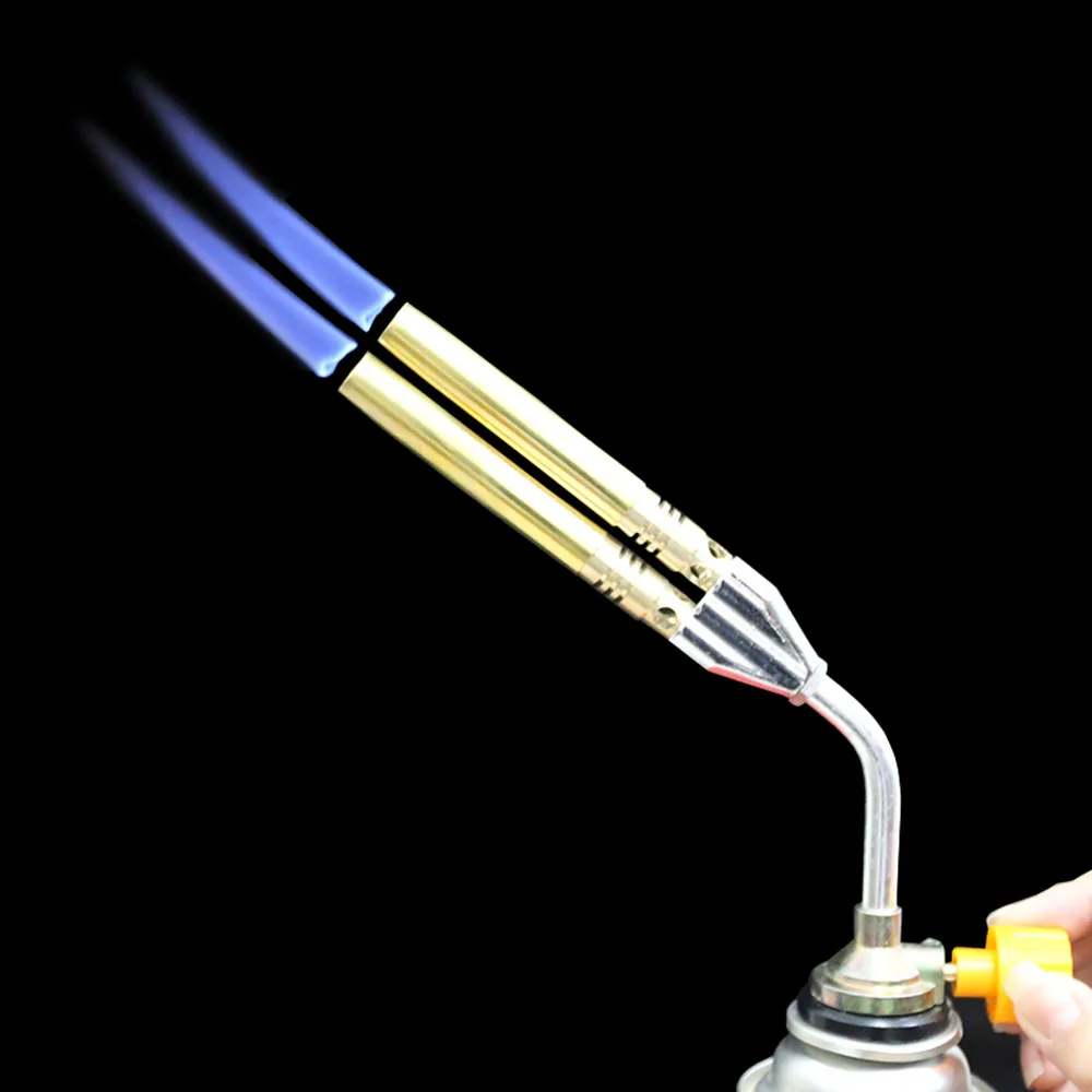portable Double tube Torch Welding Gun Butane flame gunin Tool Parts