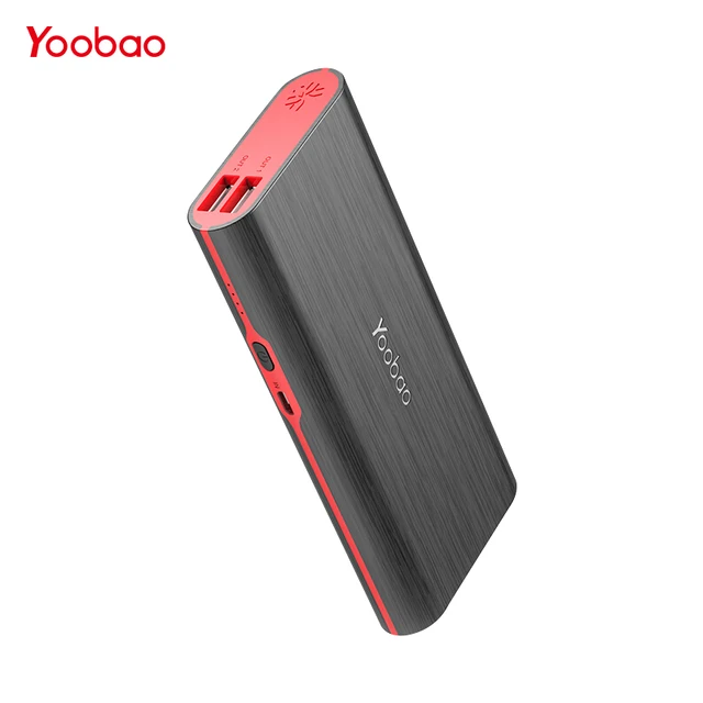 Yoobao 18650 Мощность Bank 10000 мАч Быстрая зарядка poverbnak 2 USB Портативный Зарядное устройство Внешний Батарея Мощность Bnak для Xiaomi Mi 6 5 телефон