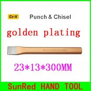 BESTIR Сделано в Тайване 23*13*300 мм золотое покрытие зубила сварочный шлак ручной инструмент нет, 09254