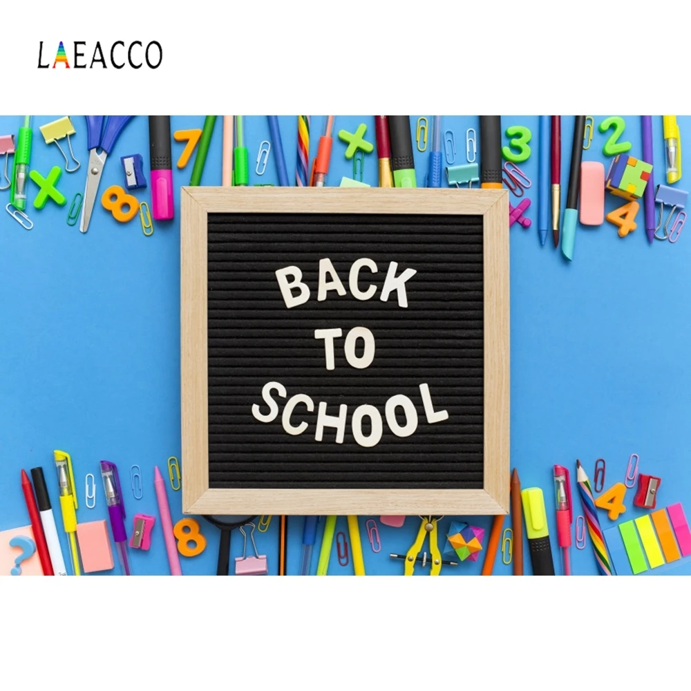 

Laeacco Blackboard Chalk Pencil Classroom Screen Back To School Photographic Backdrops Photography Backgrounds Photo Studio