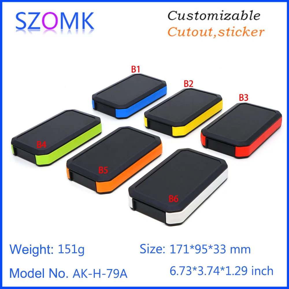 szomk handheld plastic box for electronics instrument housing with battery holder plastic enclosure for pcb design junction box device project box (6)