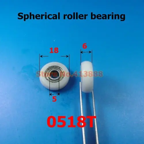 Дверь высокого качества шкив подшипник покрытый пластиком немой подшипник 0518 T 5*18*6 мм