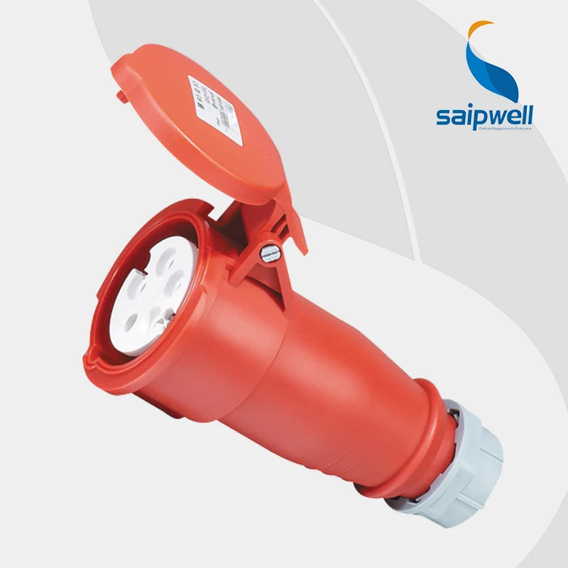 

Wholesale Saipwell SP5 5 Pin 16A 400V electric extension connection IP44 dust proof sockets For machine Petroleum Chemical Uses