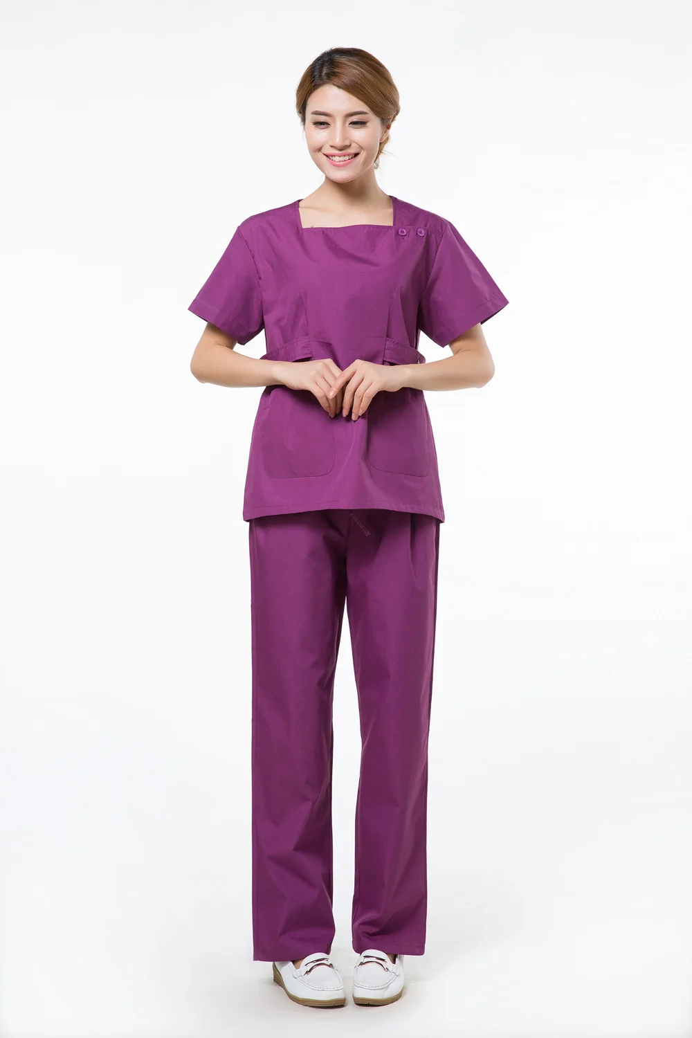 2015 OEM scrub sets cotton ladies hospital scrubs medical nursing