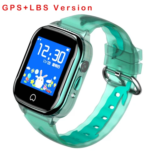 K21 GPS Smart Watch for Children Kid's Smart Watch with gps and Sim Card Waterproof Smartwatch Smart Baby Watch Touch Screen IOS - Цвет: Green GPS Version