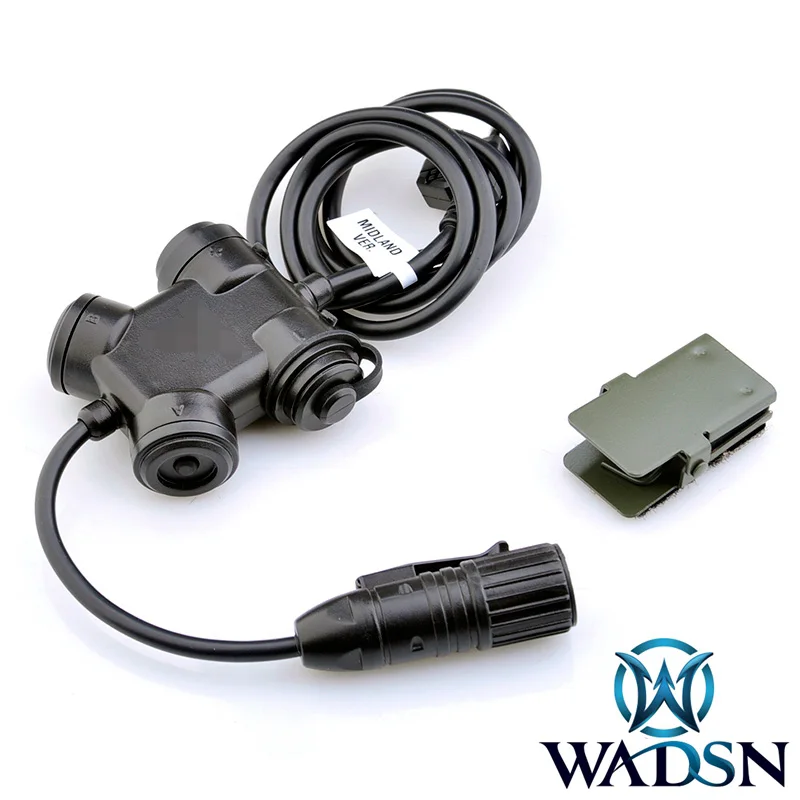 

WADSN Airsoft Headset Push-To-Talk tatical Button PTT Silynx Clarus Softair Accessories ear protection shooting WZ130
