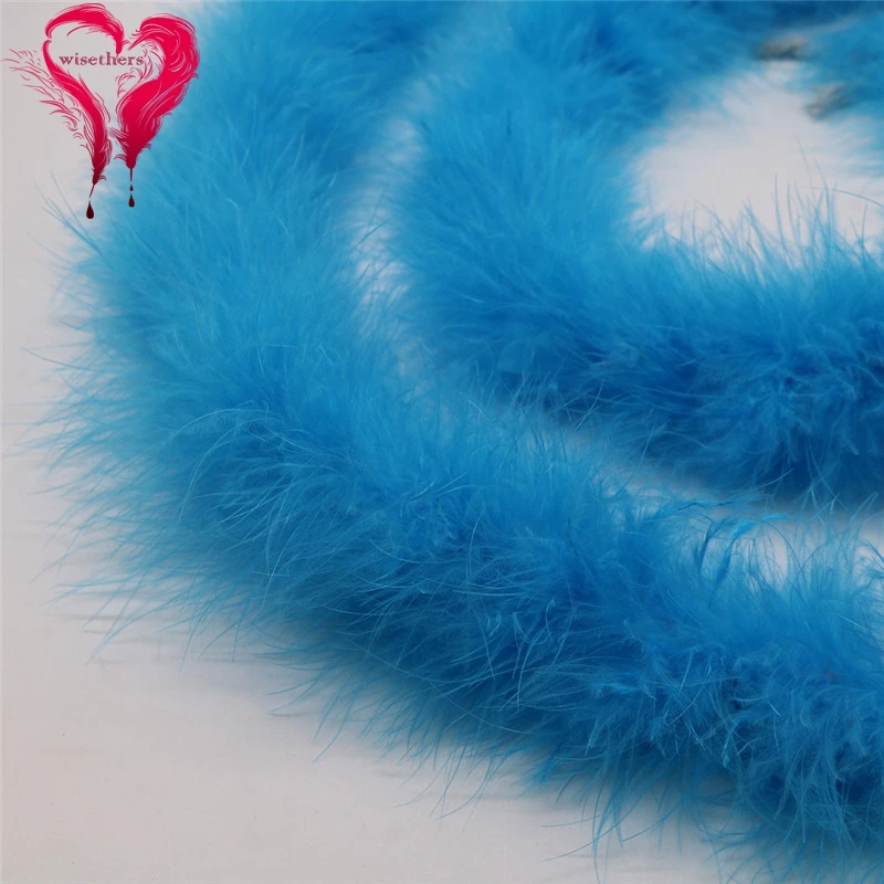 lake blue marabou feather boa 3