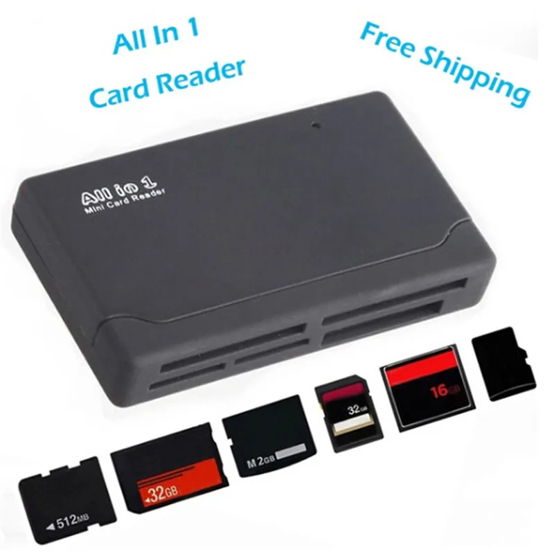 Горячий адаптер все в одном USB 2,0 кард-ридер SD TF CF MS Micro SD смарт-кард-ридер для samsung sandisk карты памяти USB SD