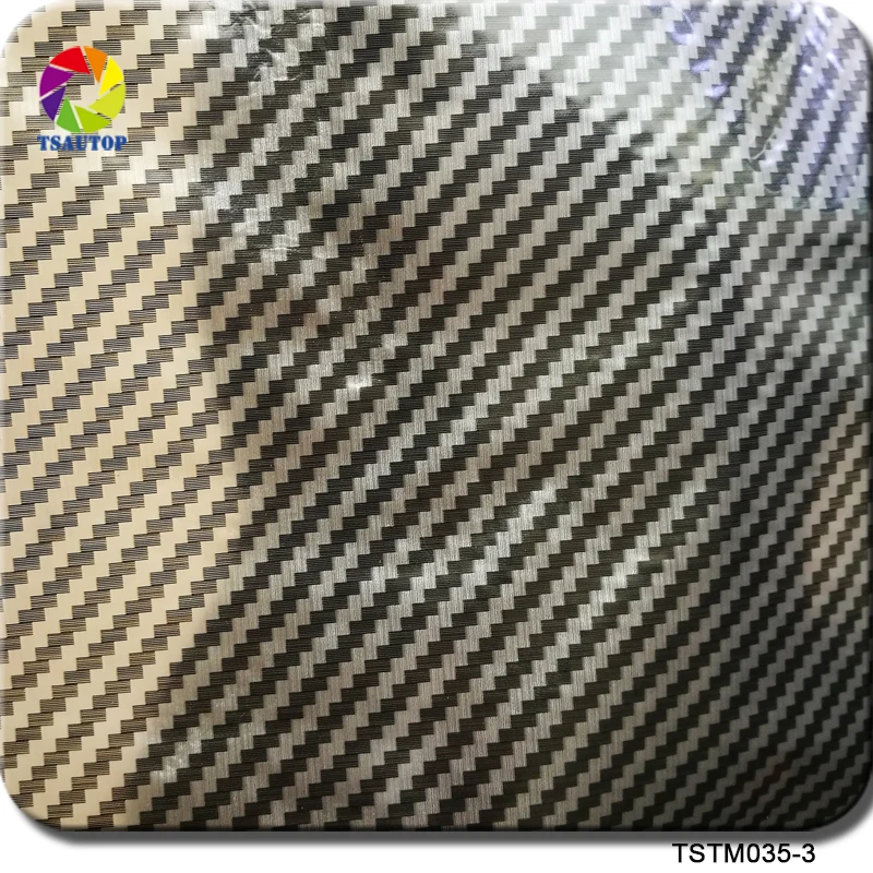 

Free shipping 0.5m*2m&10m size light black and silver carbon fiber TSTM035-3 water transfer printing pva dipping film