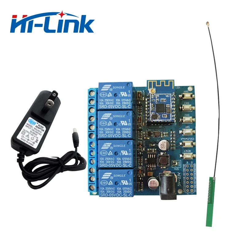 

free shipping 5V 4 channel relay module timing relay module cycle times applied in smart home