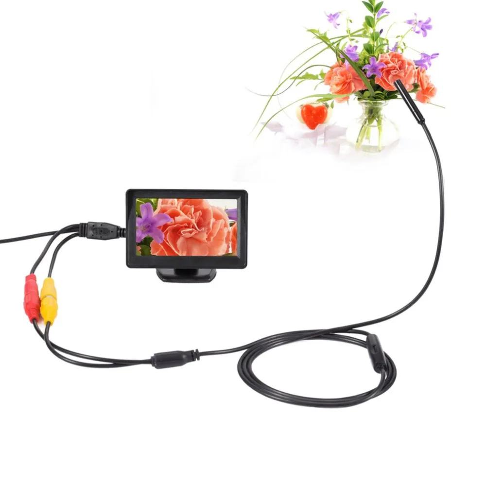 

AV Waterproof Camera Endoscope 5.5mm Dia 1m Length Hard Cable Tube Visual Camera Lens Snake Video 4.3inch TFT Color Monitor