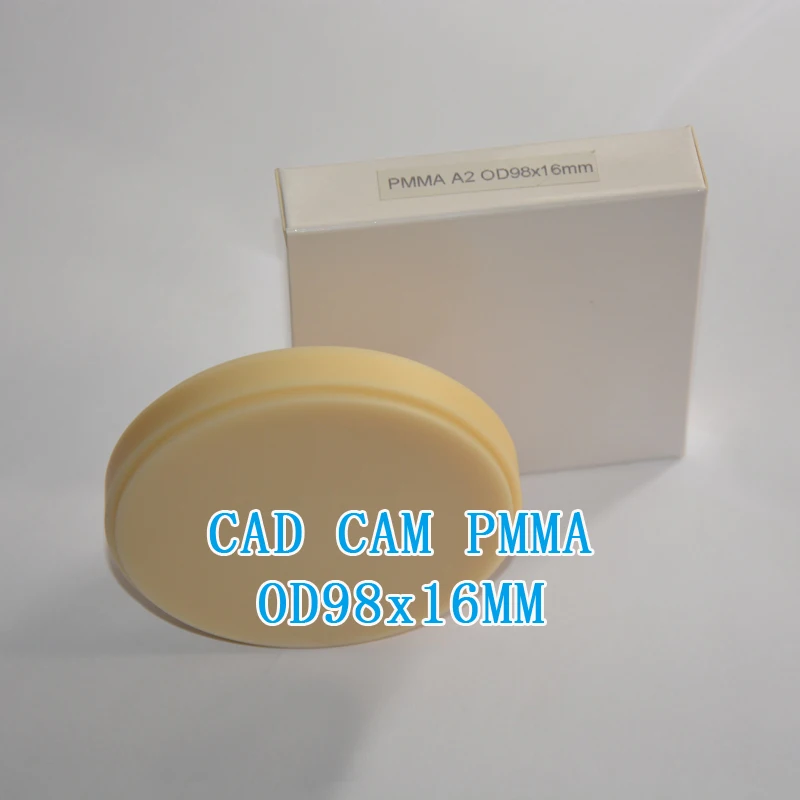 5 шт./лот 98*10 мм стоматологические cad cam PMMA фрезерные пустые для Временная зубная коронка и мосты реставрации