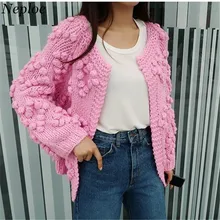 Neploe tricoté à la main coeurs femmes Cardigan en vrac Vintage doux fille ouvert Stich 2021 nouveau Auttum hiver mode Sueter Mujer 68638