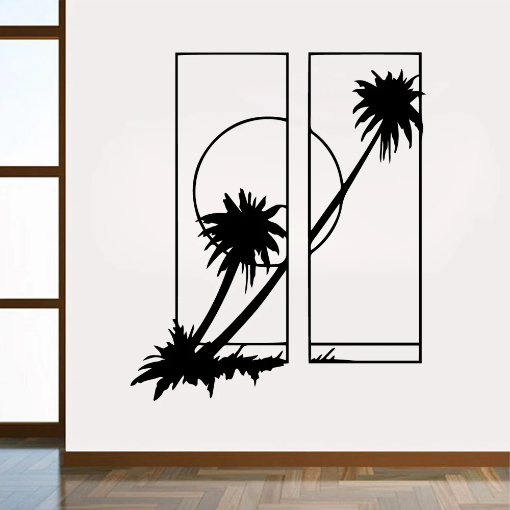 

Hot Coconut Tree Wall Sticker Home Decoration Accessories For Living Room Bedroom Wall Decal Home Decor stickers muraux