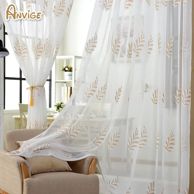 Broderie Rideau Coton/Lin Fenêtre Pastorale Sheer Rideaux Tulle ... Broderie Rideau Coton/Lin Fenêtre Pastorale Sheer Rideaux Tulle ...