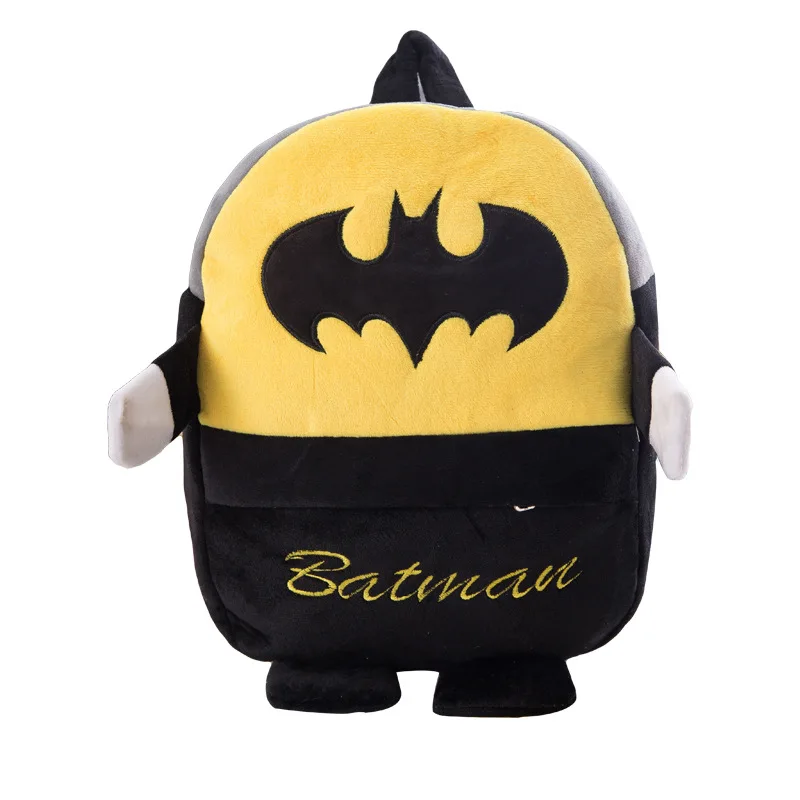 Один кусок Бэтмен Spideman Плюшевые игрушки-Рюкзаки Мультфильм Школьные сумки на плечо для детей подарок на день рождения - Цвет: Зеленый