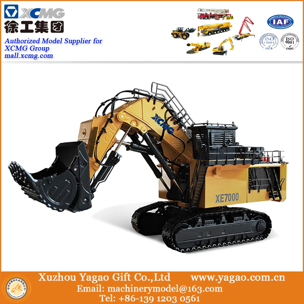 Новый пусковой экскаватор XCMG XE7000 Реплика 700 тонн коллекция строительная модель