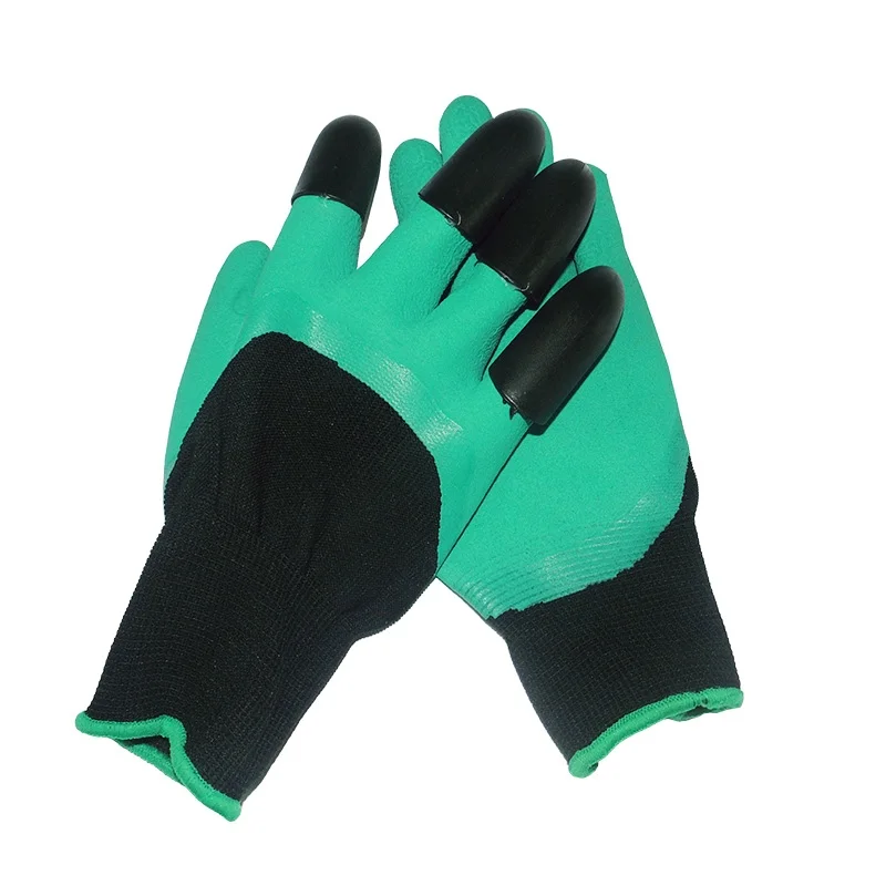 1 пара a4006latex сад Перчатки с 4 ABS Пластик Когти для сада копания посадки Рабочая