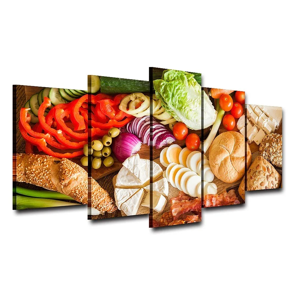 5 Pieces Canvas Wall Art Unframed Canvas Paintings Modern Home