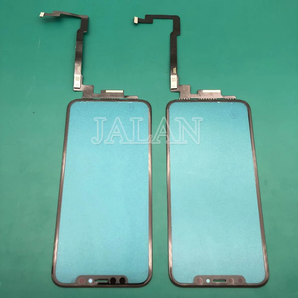 Copy quality TP For iPhone x LCD display touch screen front outer glass panel with flex cable replacement repair refurbish