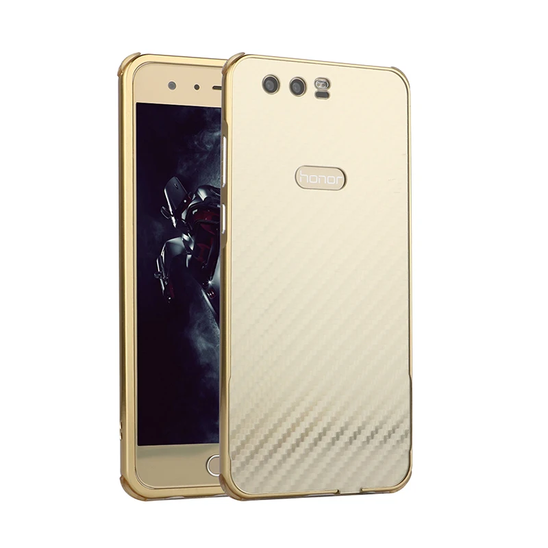 Роскошный Гибридный чехол для huawei honor 9, жесткий металлический бампер из углеродного волокна+ защитная задняя крышка для ПК, чехлы для huawei honor 9 shell